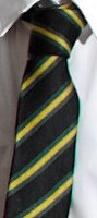 Black Tie Striped with Bottle Green and Gold