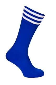 Royal Blue Sport Socks with White Rings