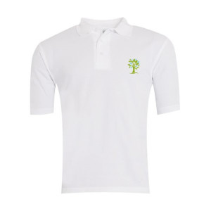 St Clares School - White Polo Shirt